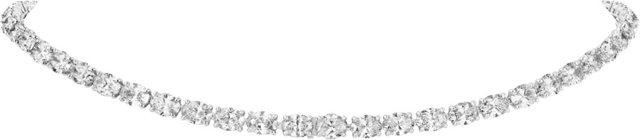 lignes essentielles necklace oval-cut diamonds