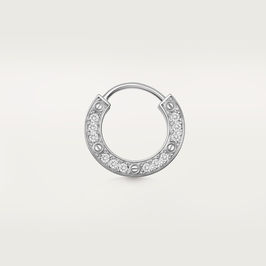 love single hoop earring paved