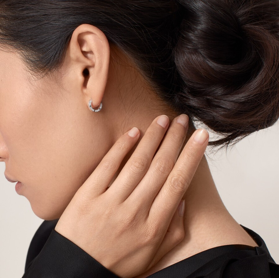 love single hoop earring paved