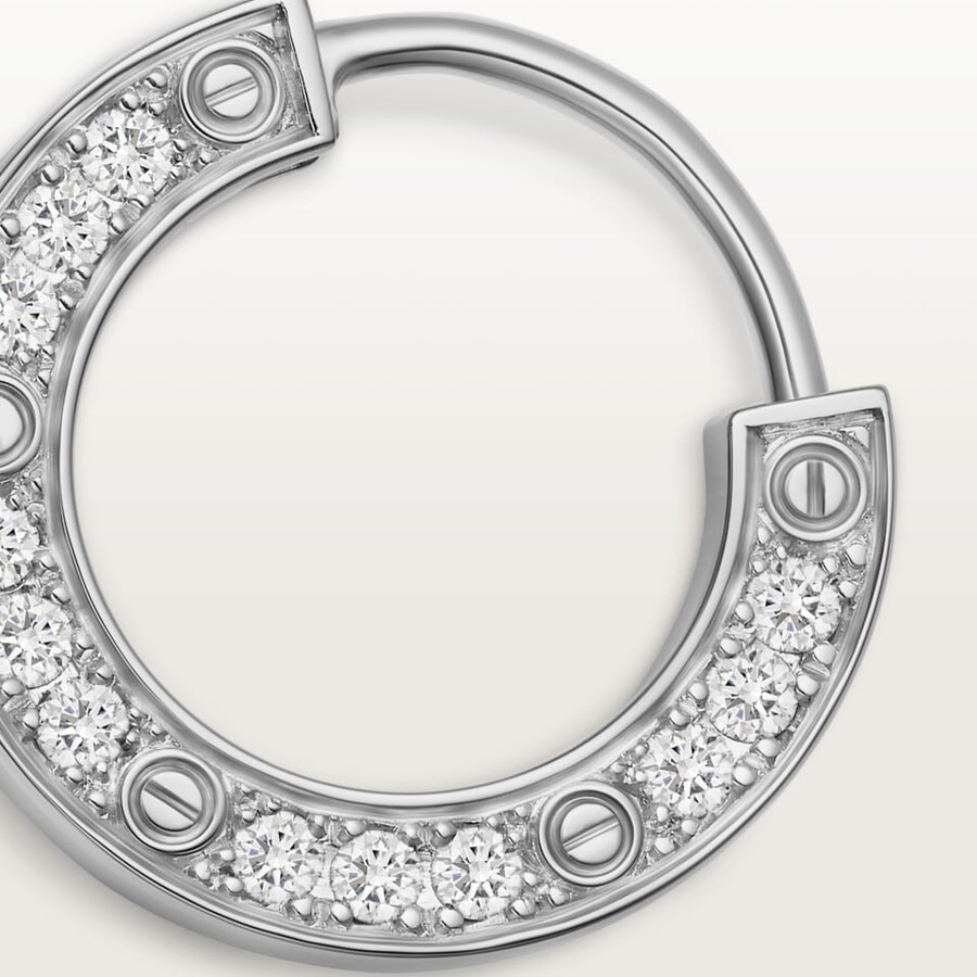 love single hoop earring paved