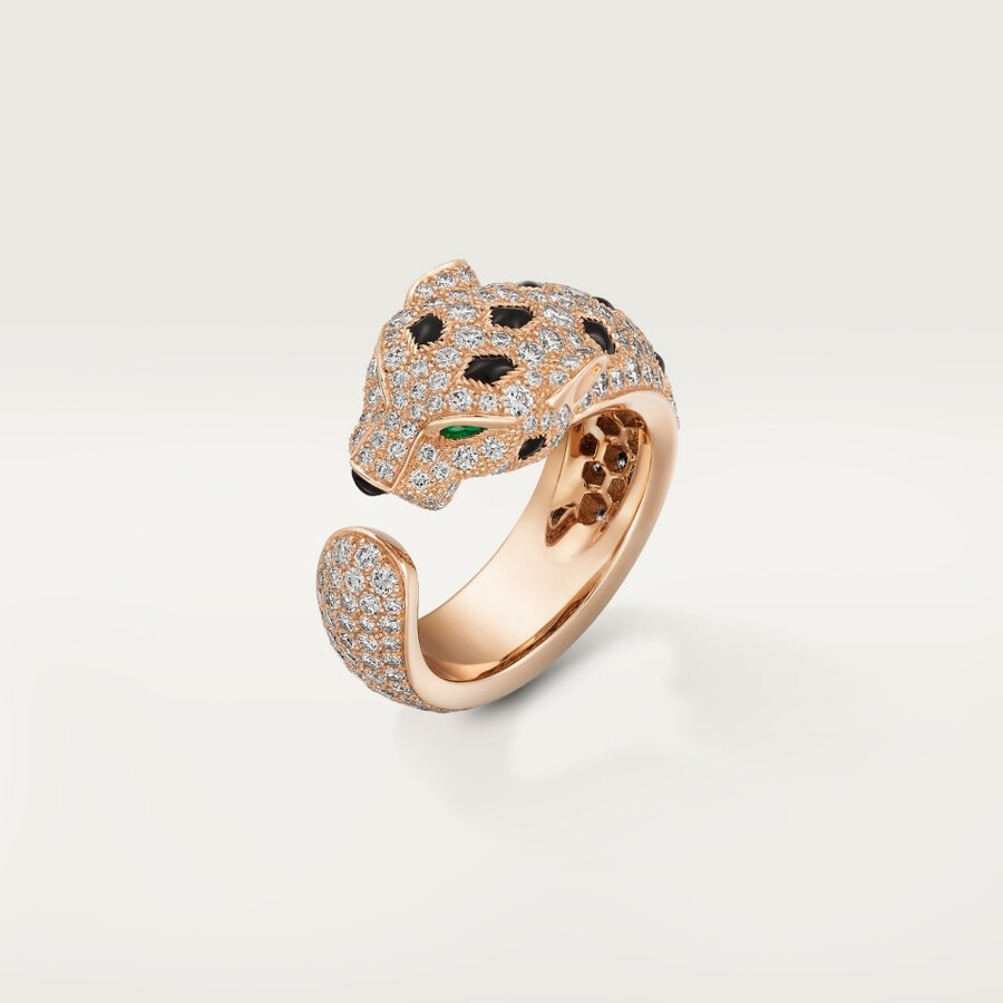 panthère de cartier ring medium model paved
