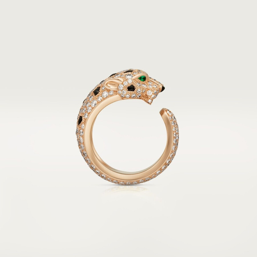 panthère de cartier ring medium model paved