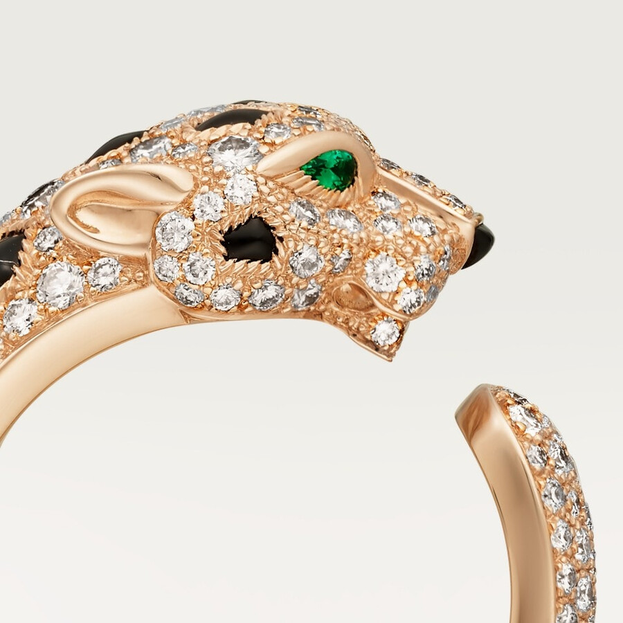 panthère de cartier ring medium model paved